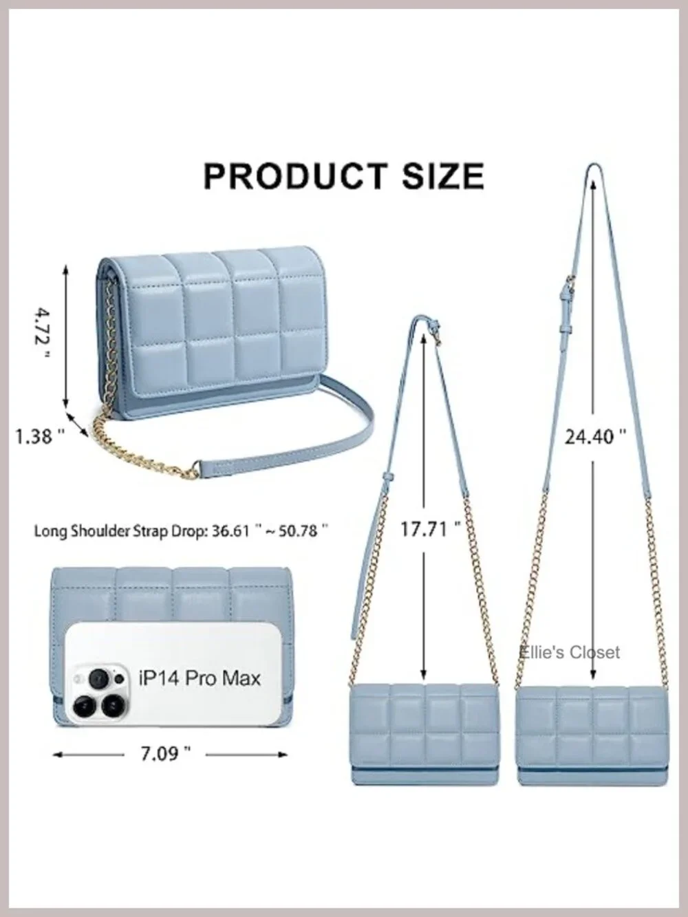 Small Crossbody Bag for Women PU Leather Wallet Purse with Credit Card Slots
